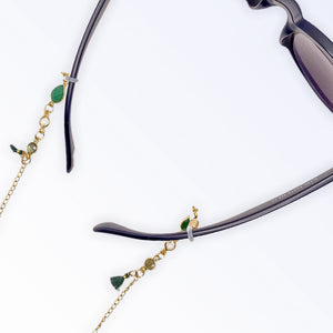 Gemstone Sunglasses Chain - Green Onyx, Labradorite & Quartz