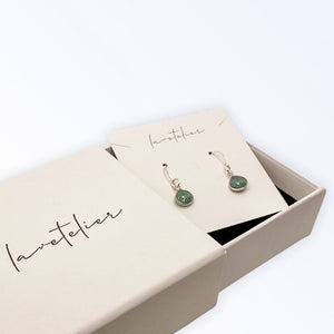 Emerald Earrings - Silver