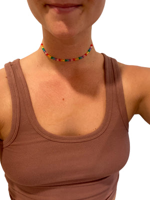 Adjustable Rainbow Necklace (18”)