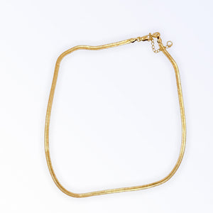 Lux Gold Filled Snake Herringbone Chain Necklace - 18” plus extender