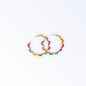 Rainbow Accent Hoops (30mm)