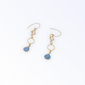 Statement Earrings - Blue Chalcedony