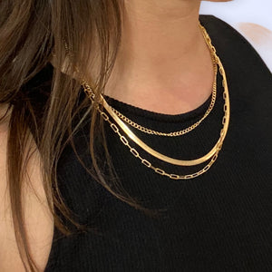 Lux Gold Filled Paperclip Chain Necklace - 18” plus extender