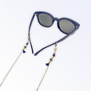 Gemstone Sunglasses Chain - Amethyst & Druzy